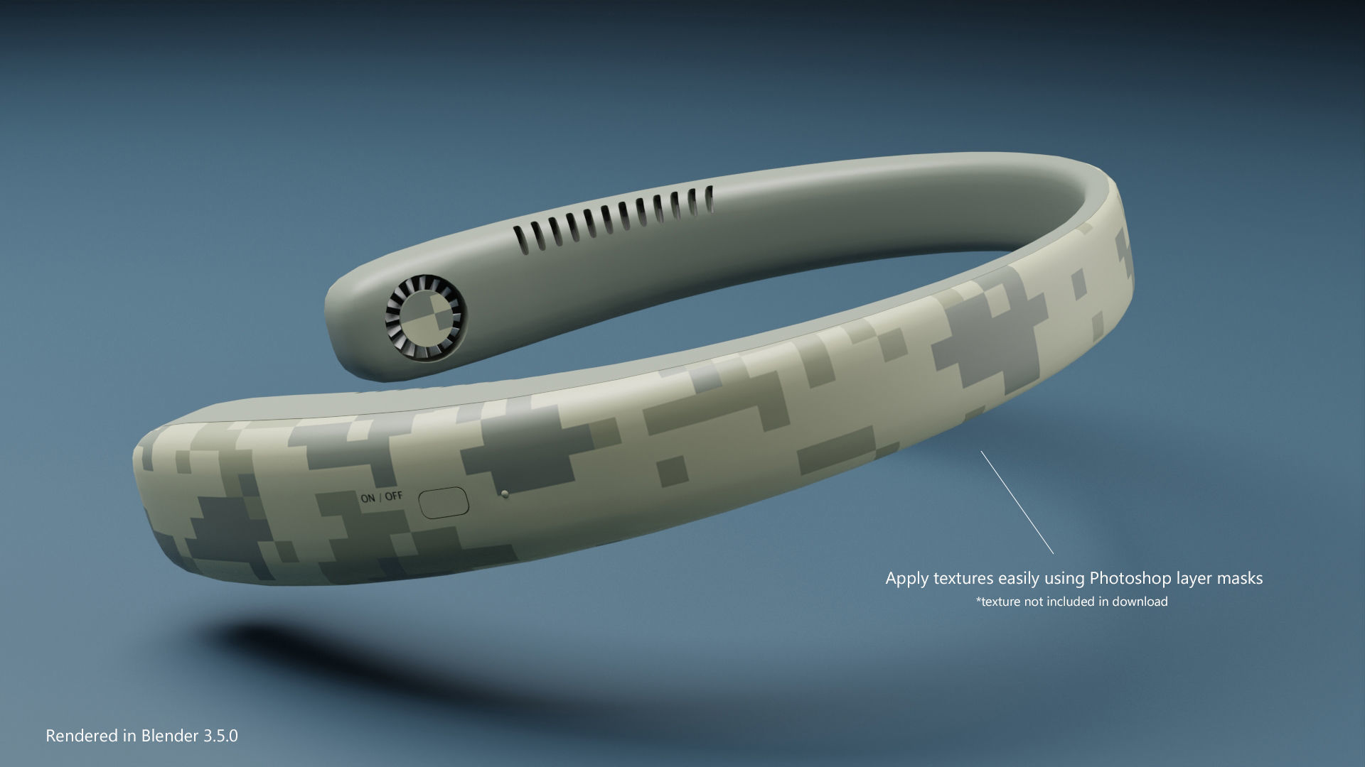 Personal Air Fan 3D model_7