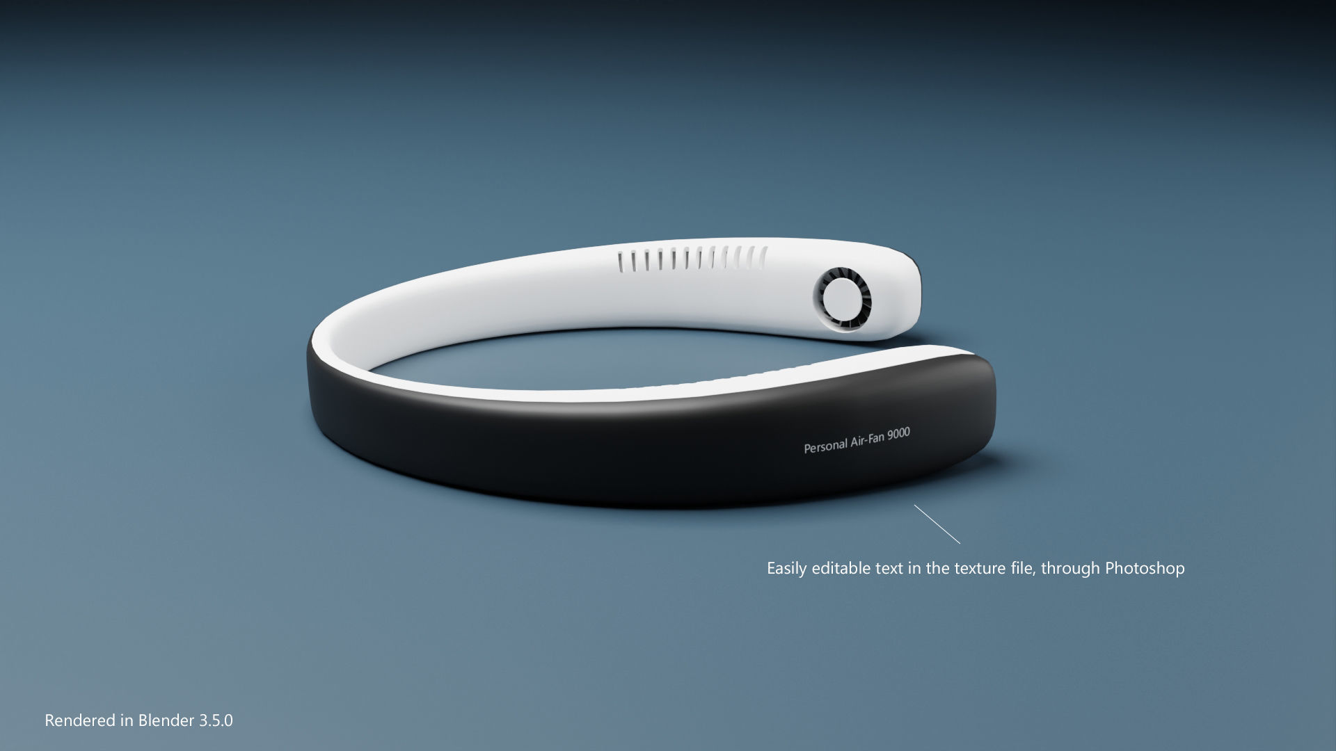 Personal Air Fan 3D model_3