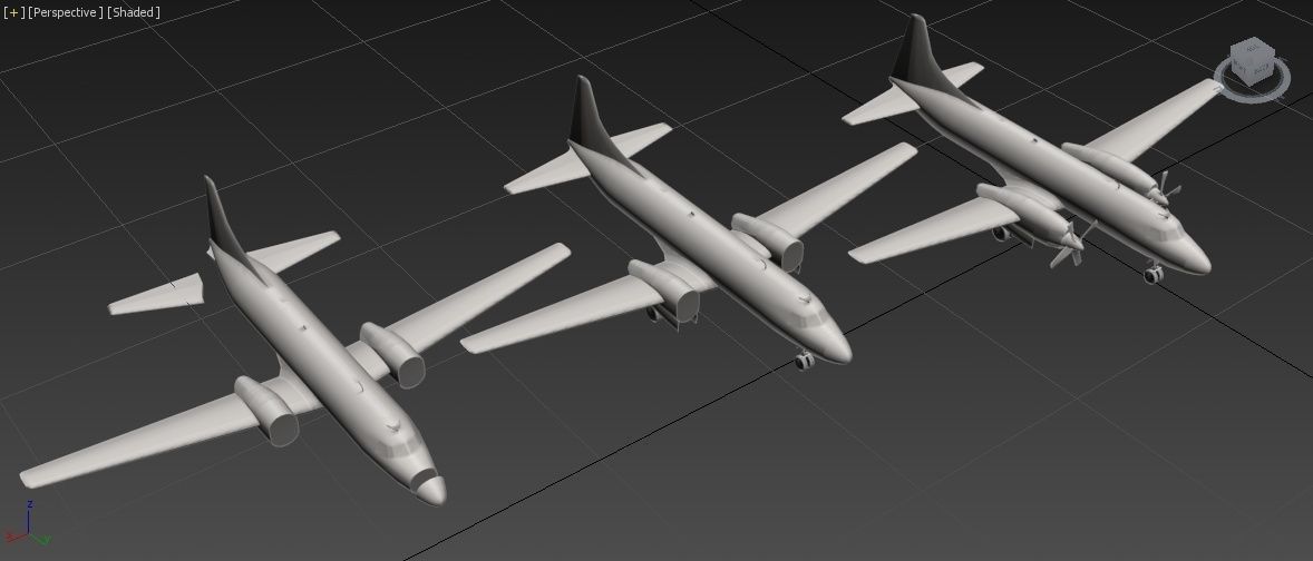 Convair 580 Propliner Low Poly Static Boneyard Model Low-poly 3D model_2