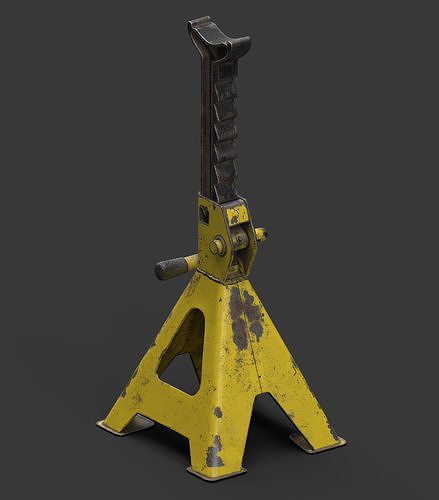 Jack Stand Low-poly 3D model 4