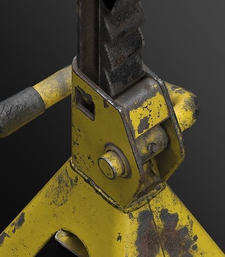 Jack Stand Low-poly 3D model 6