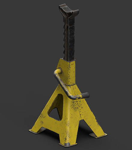 Jack Stand Low-poly 3D model 2