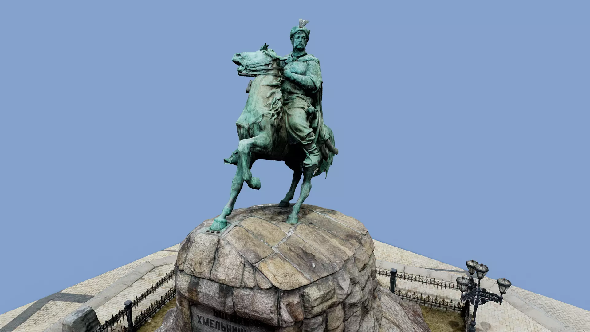 3D model Bohdan Khmelnytsky Monument Kyiv Ukraine usdz gltf obj 3D model_0