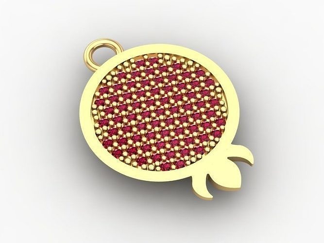 Pomegranate Pendant  3D Print Model 3D print model