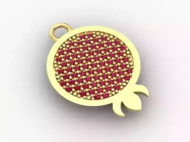 Pomegranate Pendant  3D Print Model