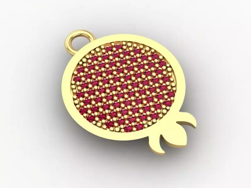 Pomegranate Pendant  3D Print Model 3D print model_0