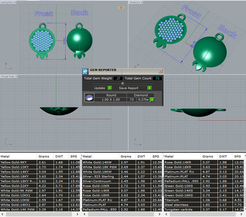 Pomegranate Pendant  3D Print Model 3D print model_2