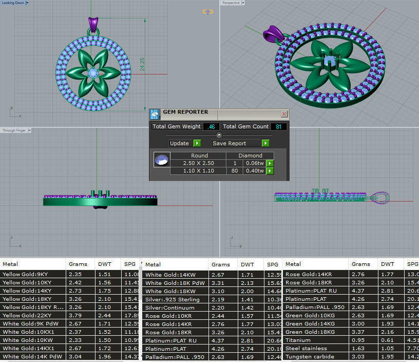 Flower Set includes Earing and Pendant 3D Print Model 3D print model_2