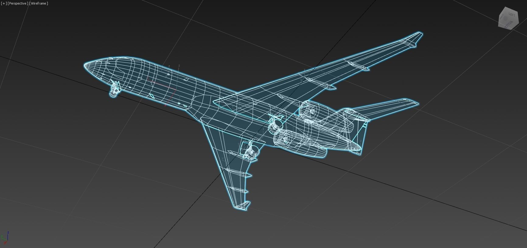 GLOBAL 6000 Static Business jet Low Poly GA Blank Low-poly 3D model_5