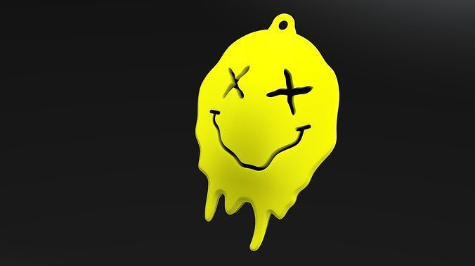 SmileyMellow Keychain 3D print model