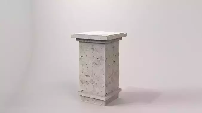 Marble support for sculptures