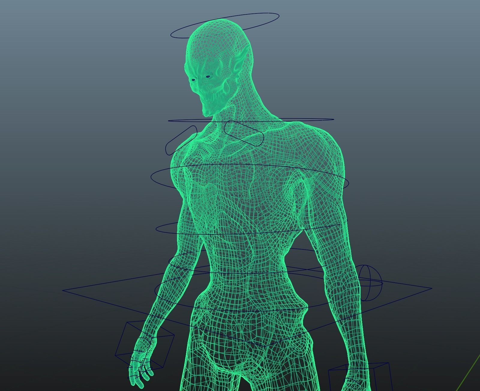 Bat original creature 3D model Low-poly 3D model_2