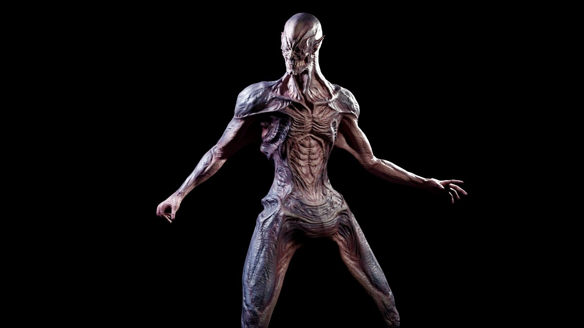 Bat original creature 3D model Low-poly 3D model_4