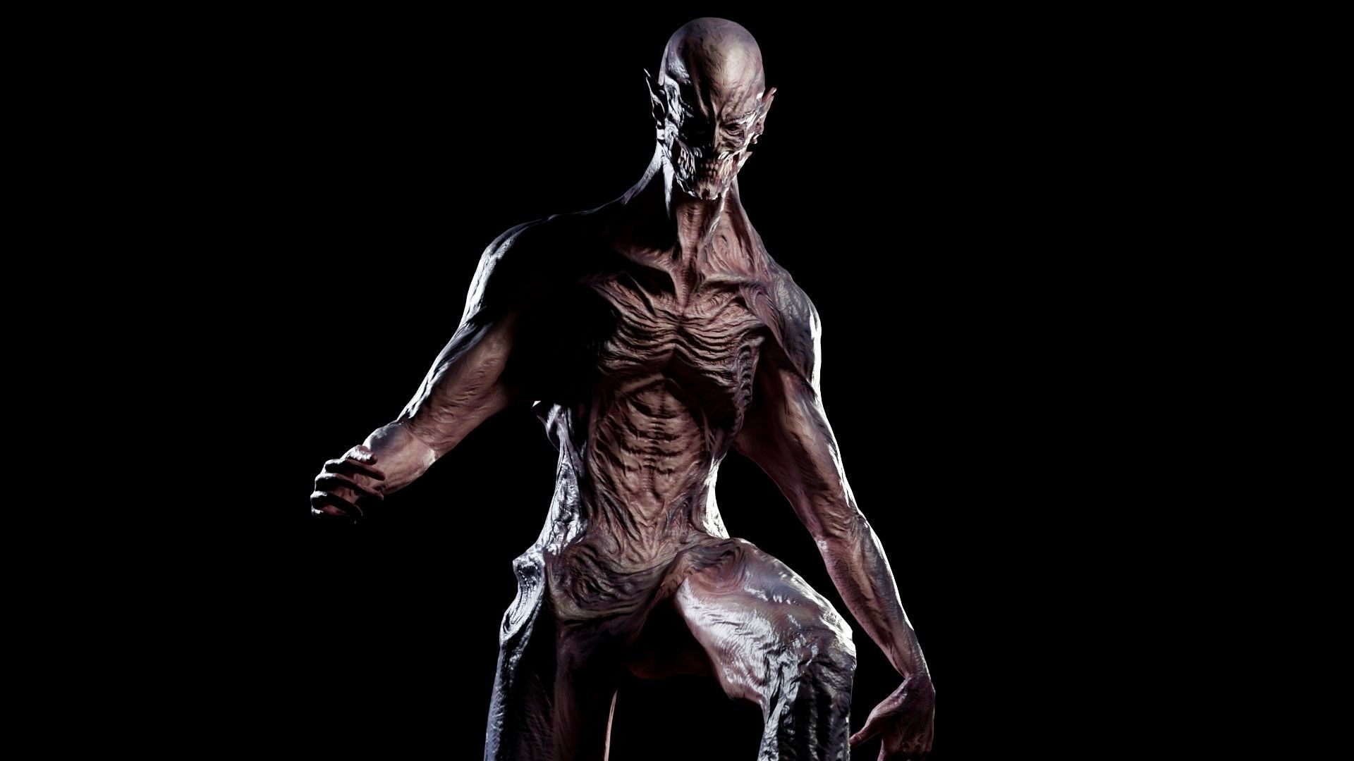 Bat original creature 3D model Low-poly 3D model_7