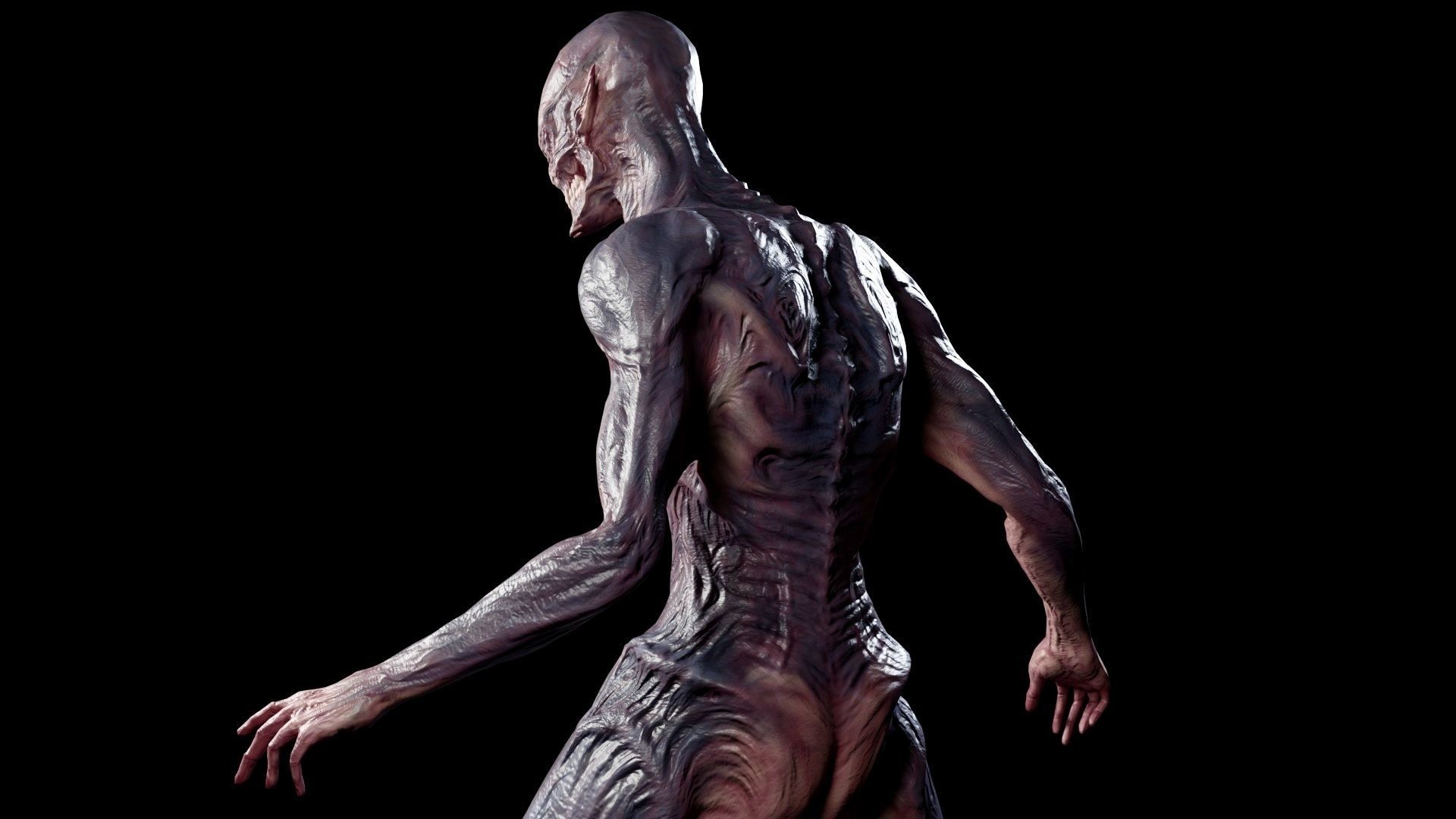 Bat original creature 3D model Low-poly 3D model_5