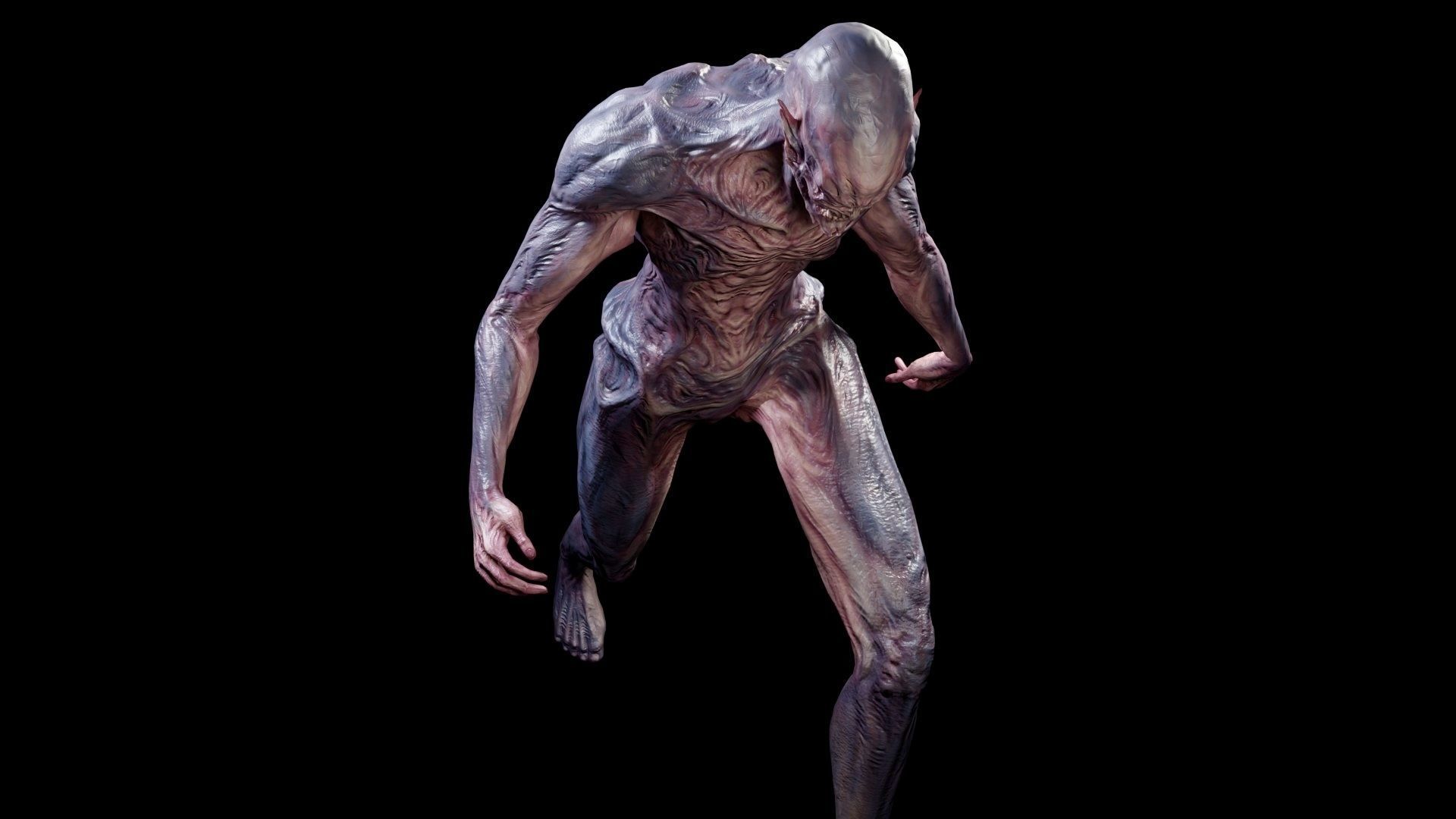 Bat original creature 3D model Low-poly 3D model_8