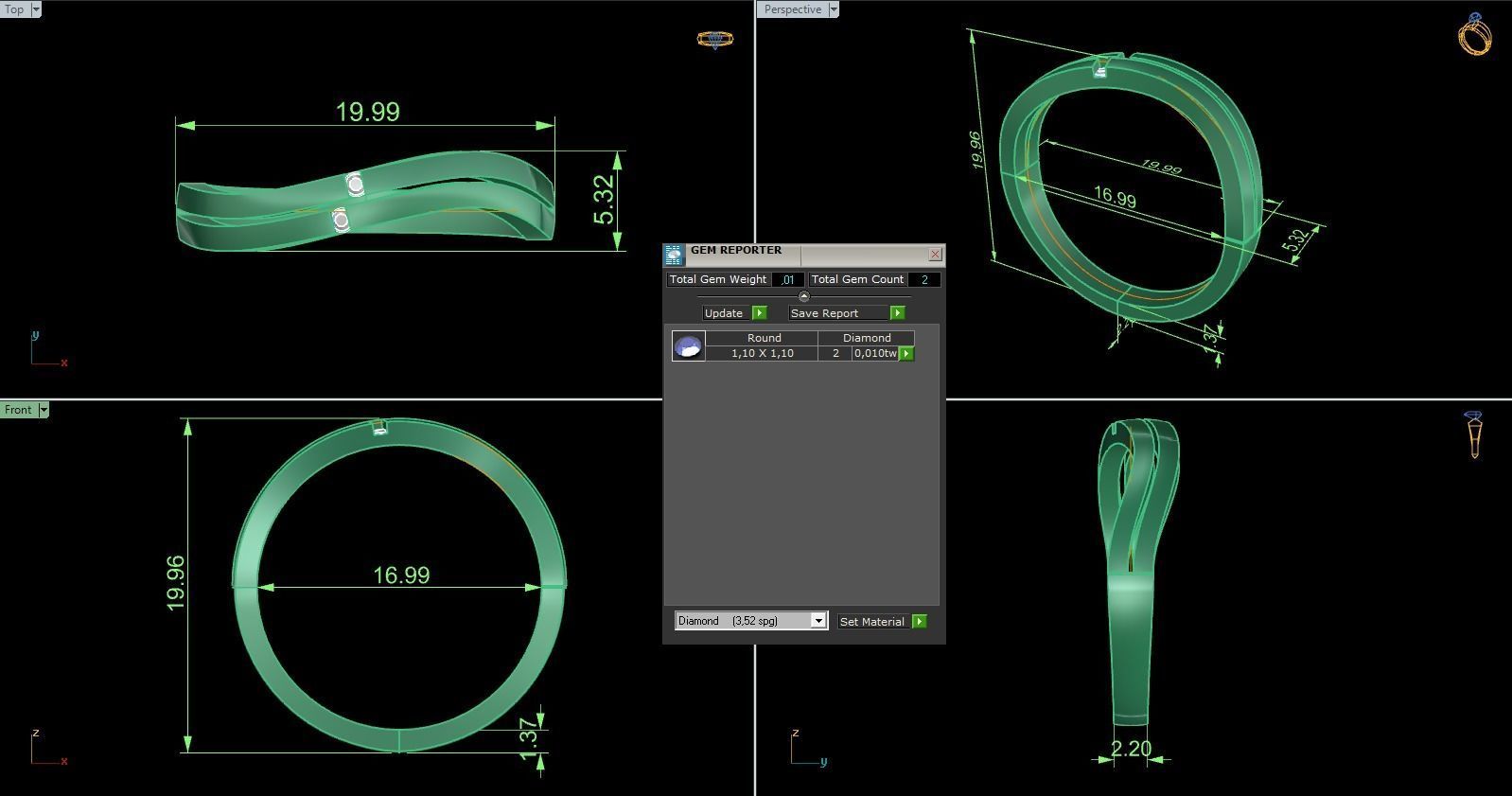 Minimalist Ring 566 3D print model_5