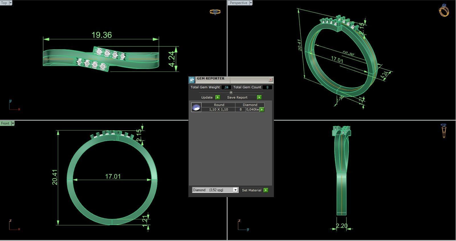 Minimalist Ring 583 3D print model_9