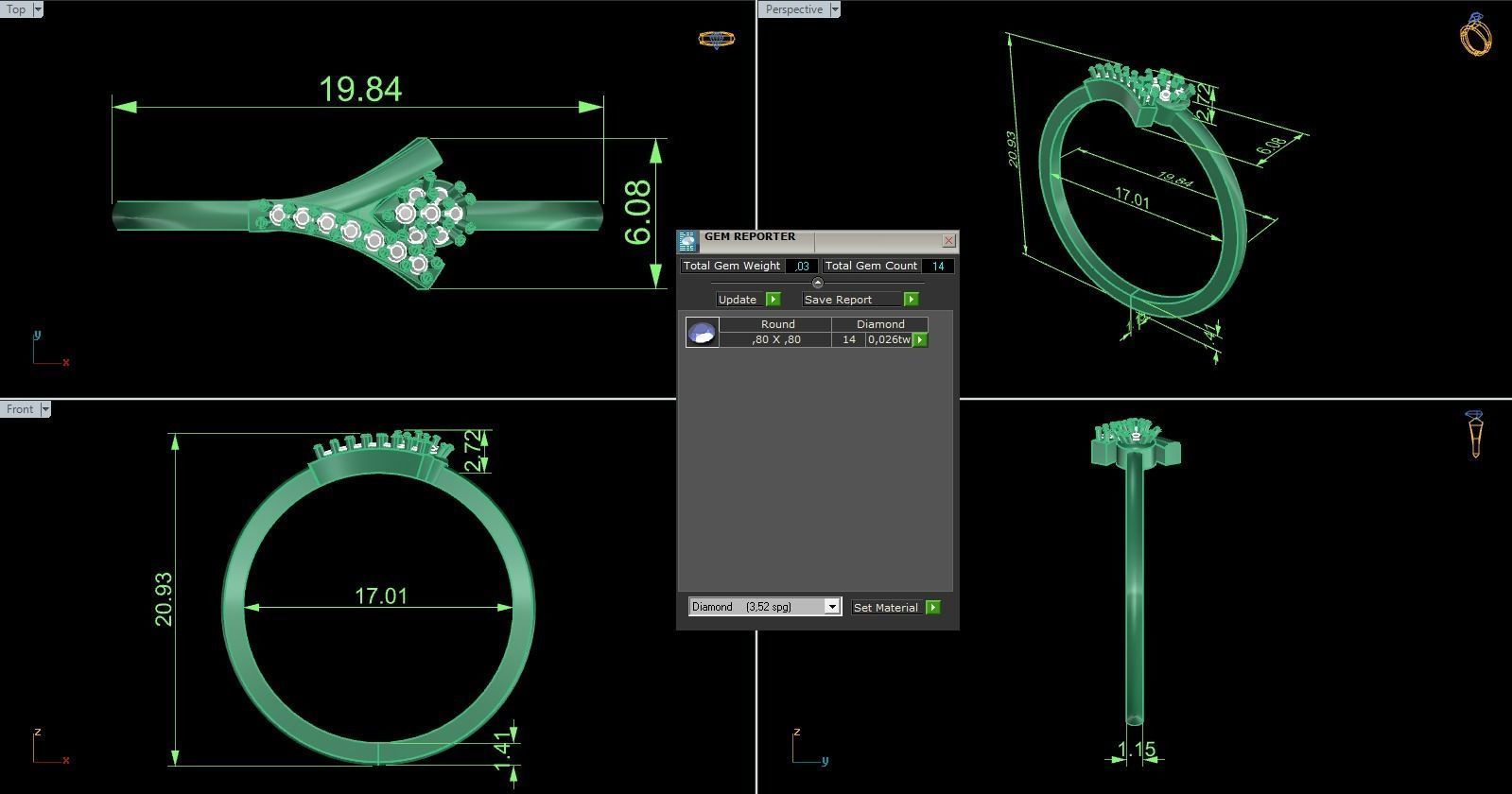 Minimalist Ring 581 3D print model_9