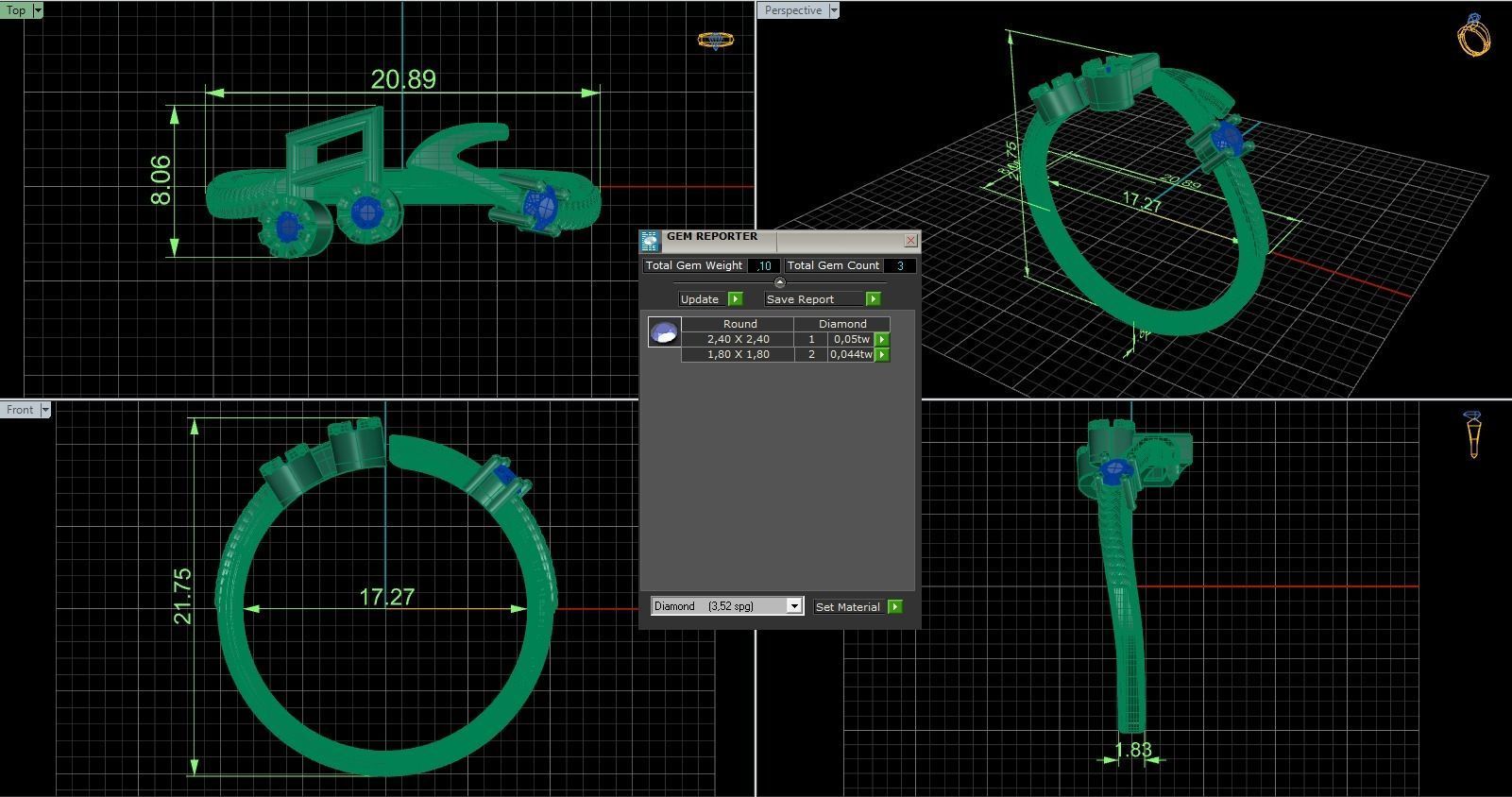 Minimalist Ring 585 3D print model_11