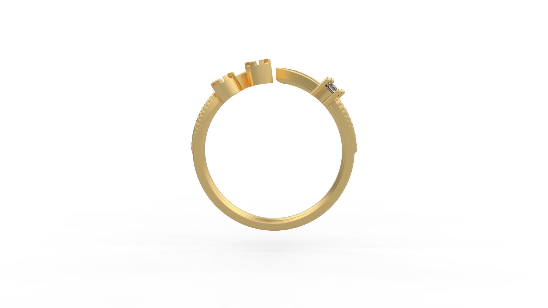 Minimalist Ring 585 3D print model_2