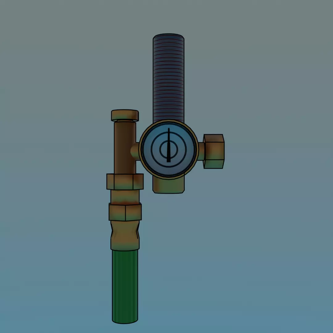 Flow Meter Free low-poly 3D model
