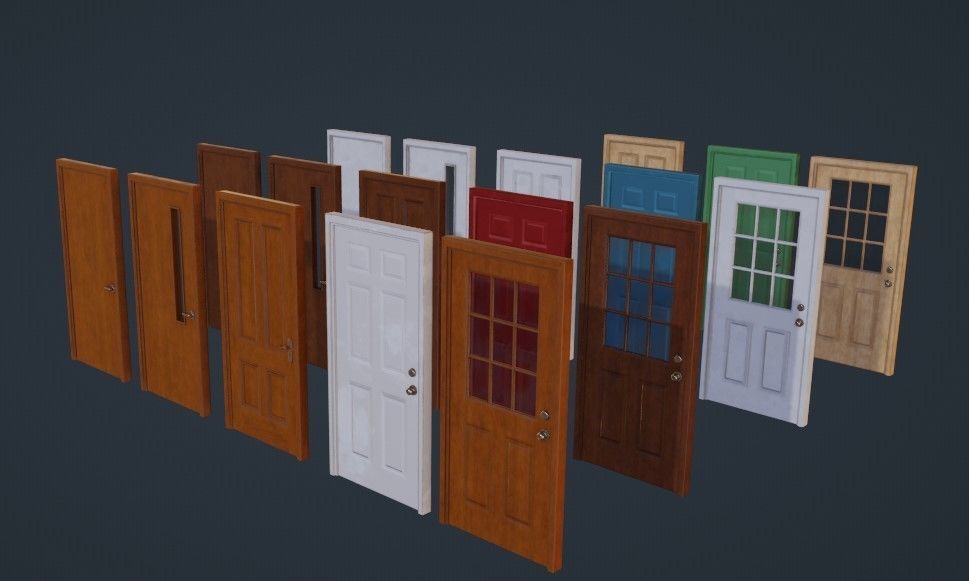 Door Collection Unity HDRP  Low-poly 3D model_47