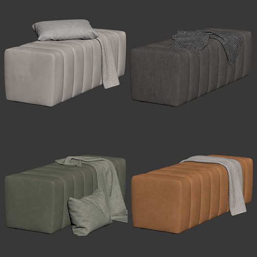 Caraeme Bench by Marina Home 3D model 7