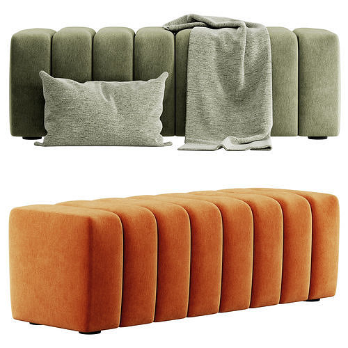 Caraeme Bench by Marina Home 3D model 2