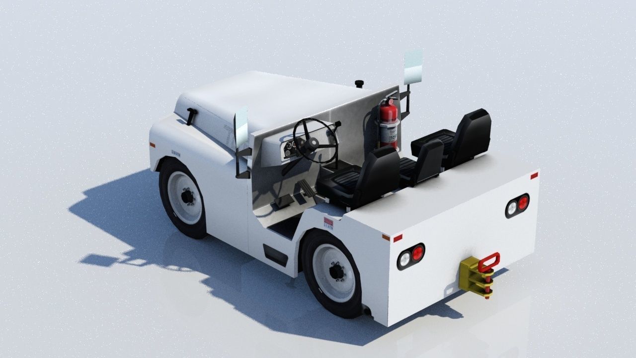 Aircraft TUG Model MT Tow Tractor low poly Low-poly 3D model_1