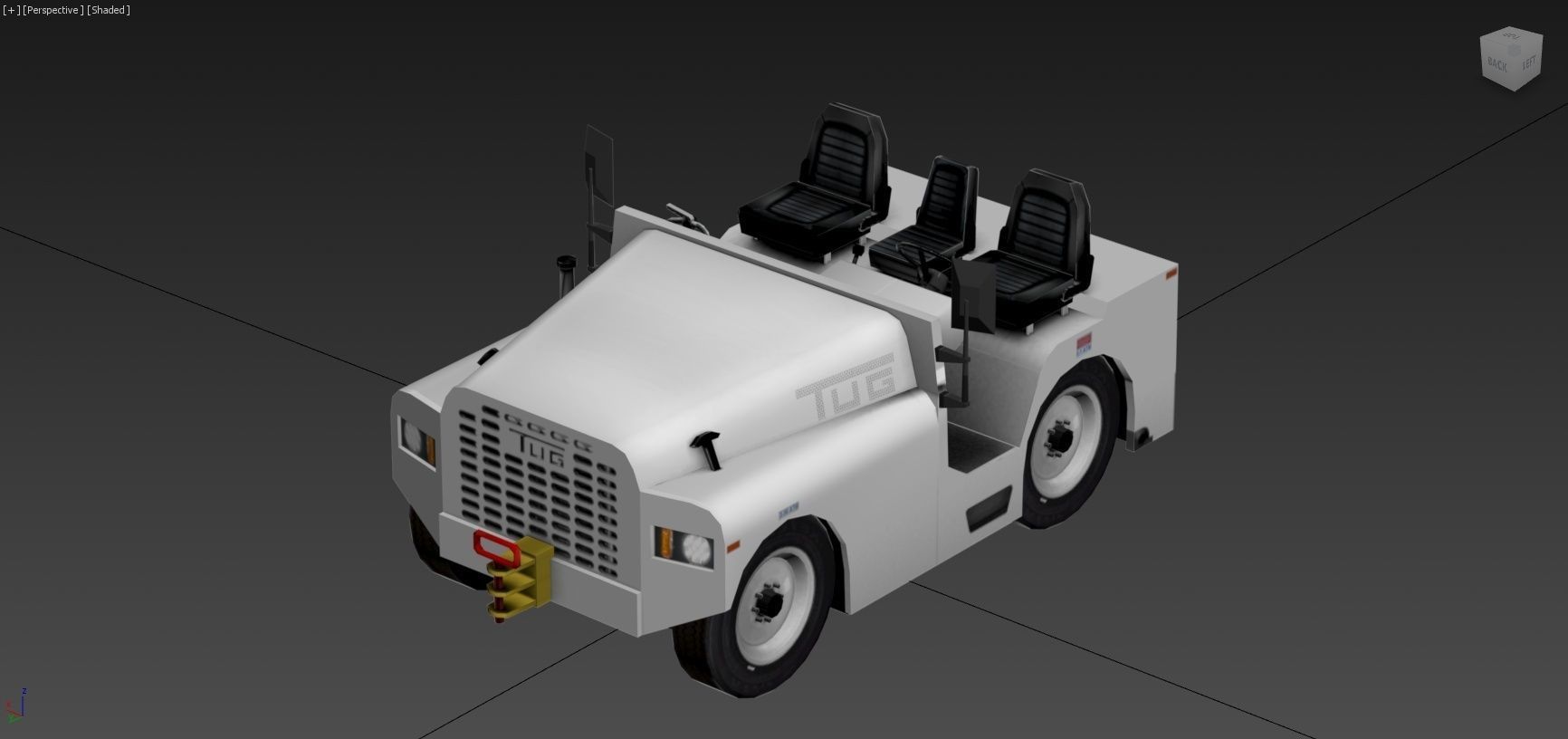 Aircraft TUG Model MT Tow Tractor low poly Low-poly 3D model_4