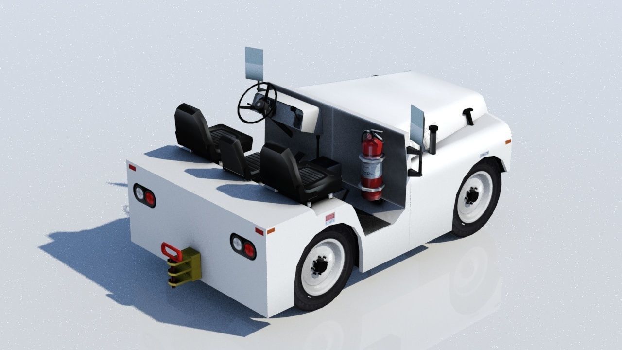 Aircraft TUG Model MT Tow Tractor low poly Low-poly 3D model_2