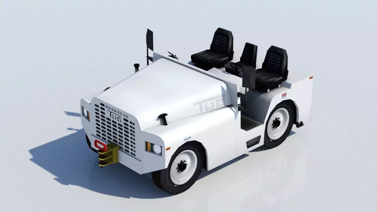 Aircraft TUG Model MT Tow Tractor low poly Low-poly 3D model_0