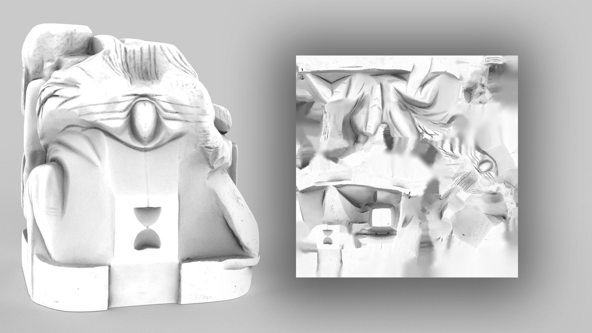 Absract Cube Scan Low-poly 3D model_21