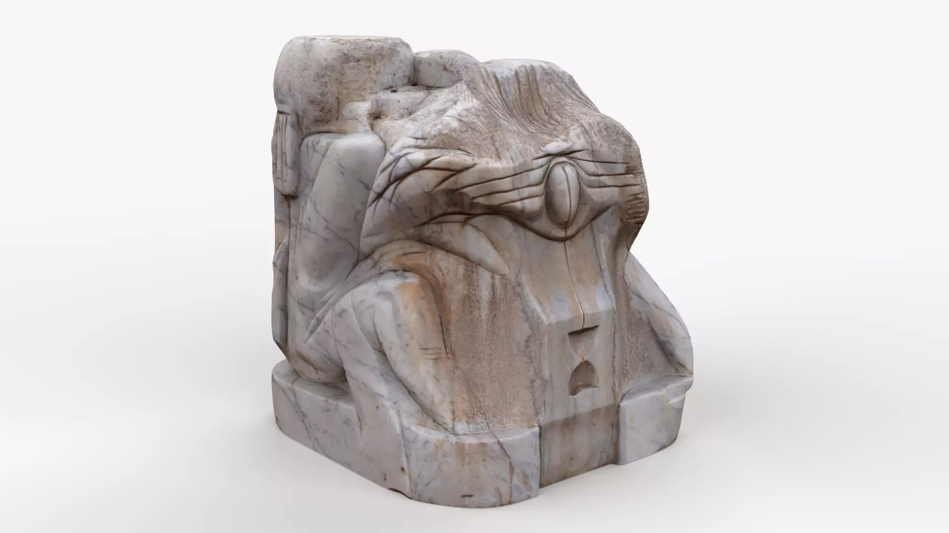 Absract Cube Scan Low-poly 3D model_0