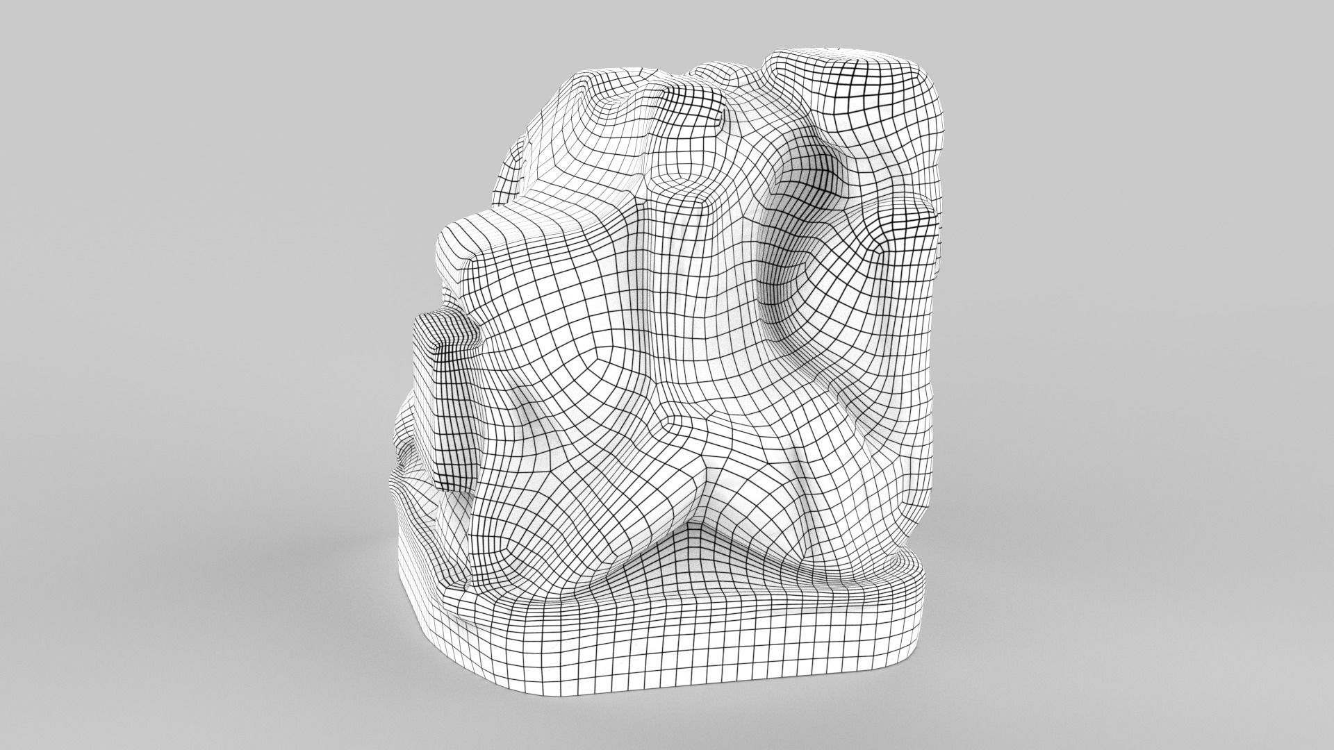 Absract Cube Scan Low-poly 3D model_25