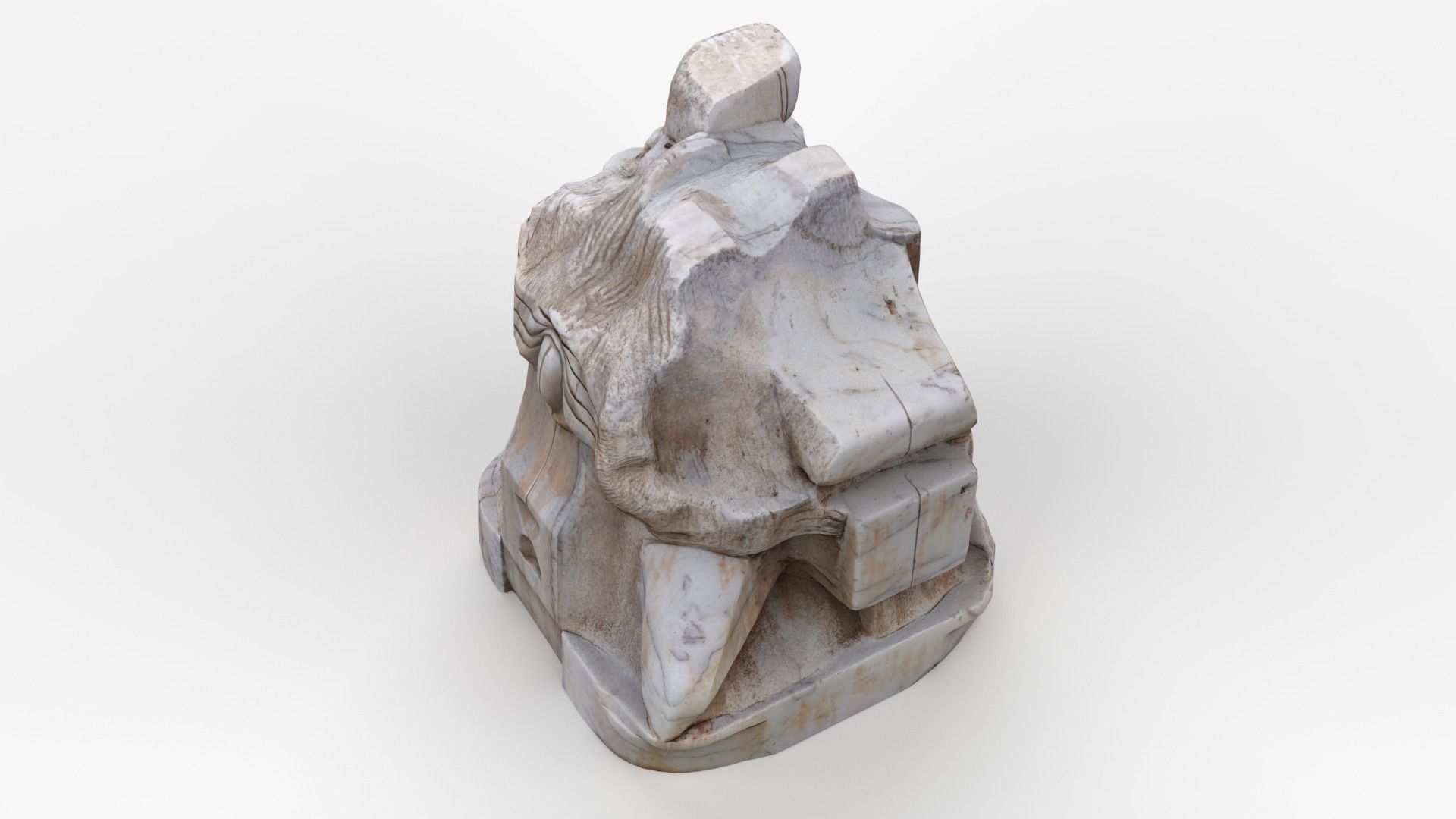 Absract Cube Scan Low-poly 3D model_10