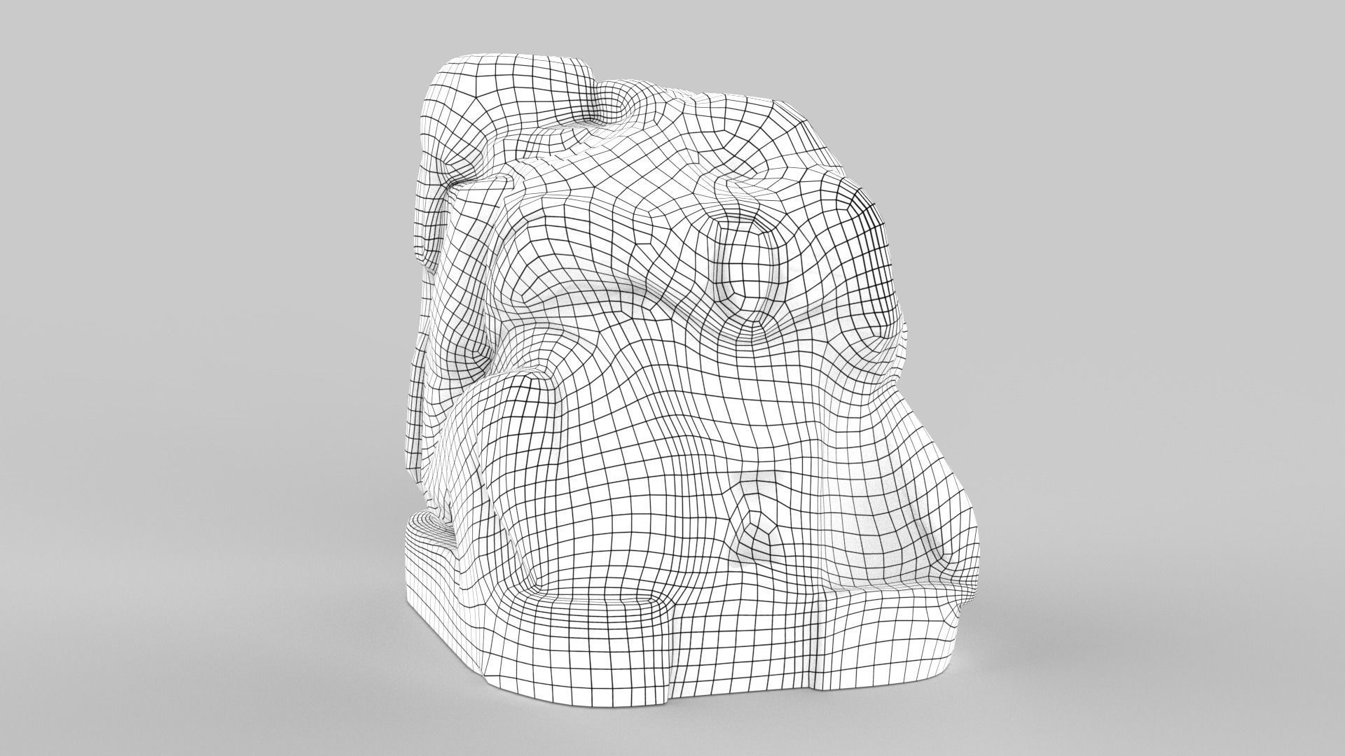 Absract Cube Scan Low-poly 3D model_23