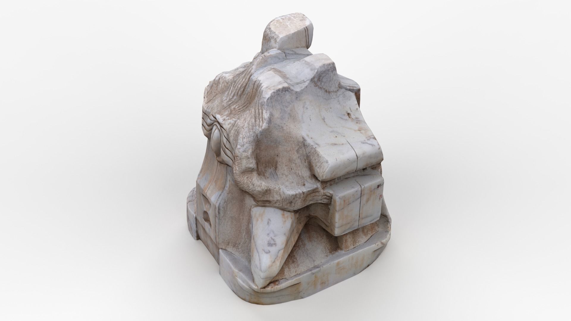 Absract Cube Scan Low-poly 3D model_9