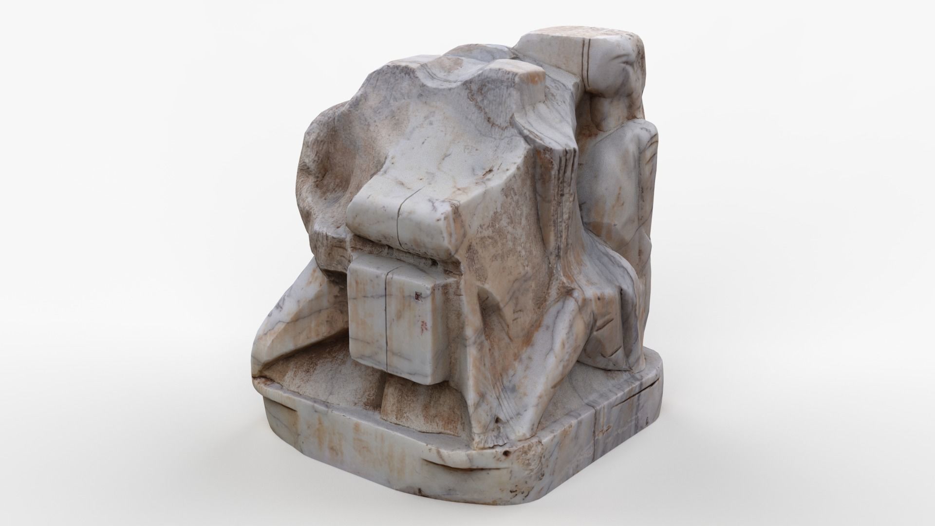 Absract Cube Scan Low-poly 3D model_15