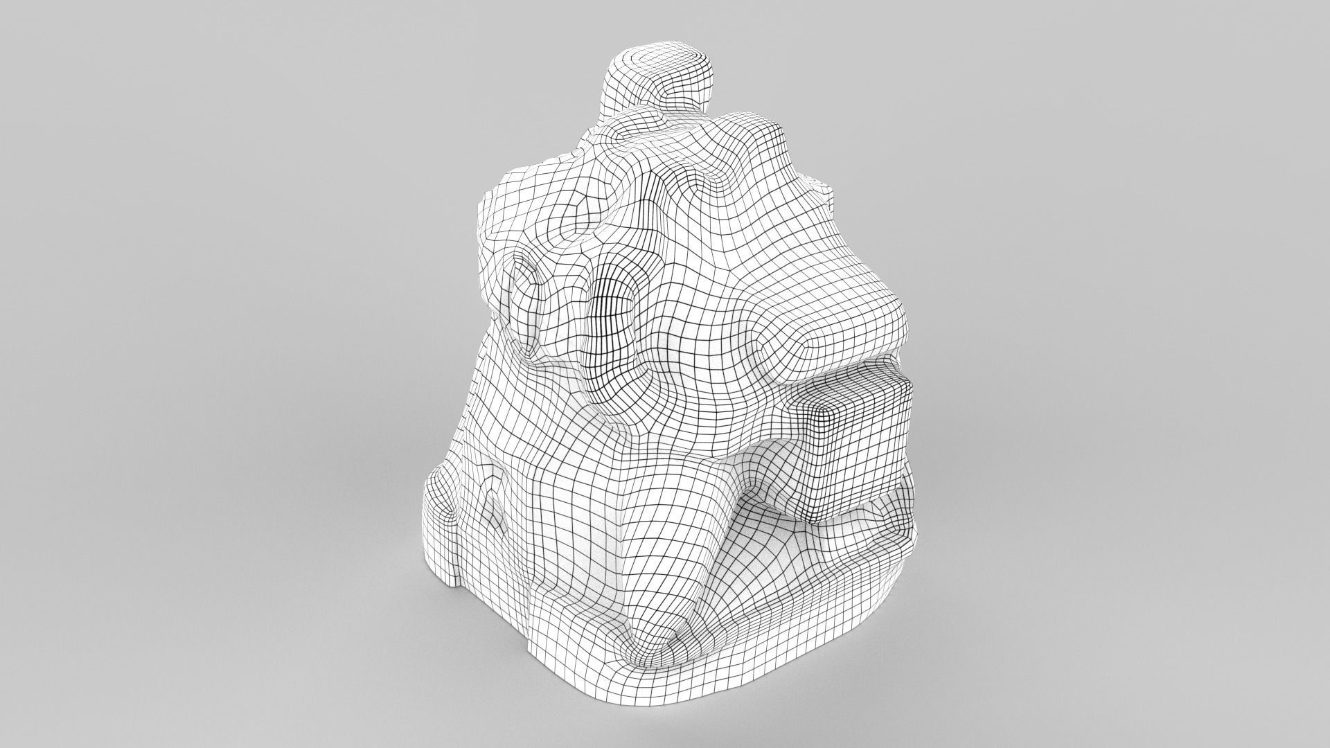 Absract Cube Scan Low-poly 3D model_24