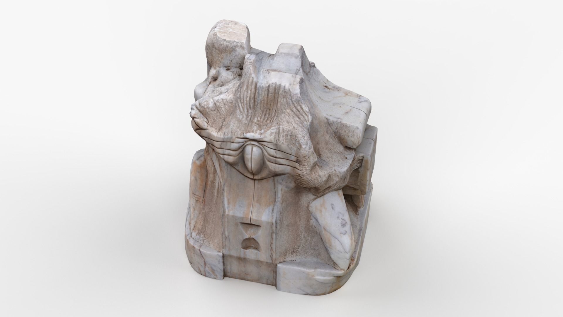 Absract Cube Scan Low-poly 3D model_8