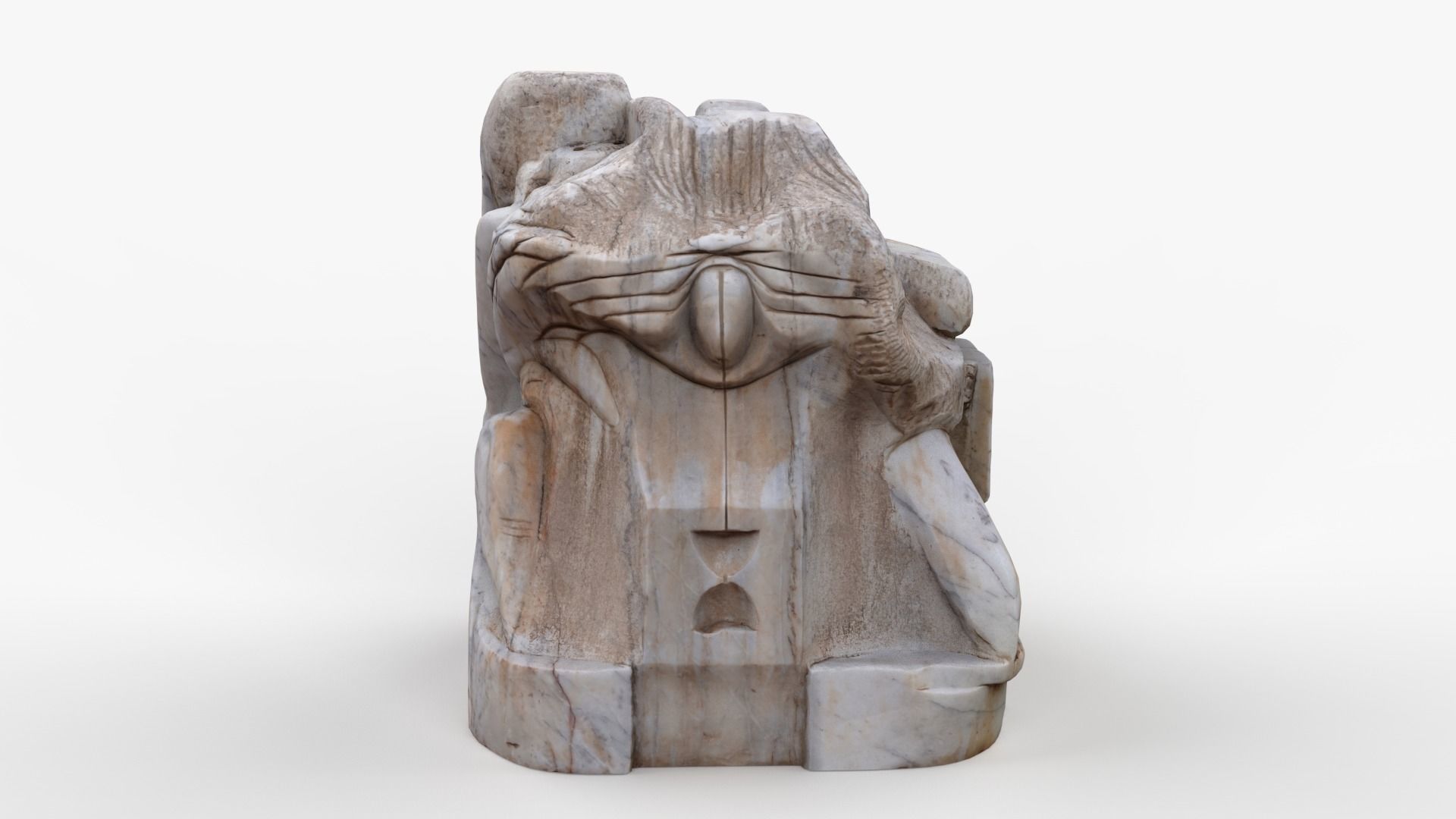 Absract Cube Scan Low-poly 3D model_11