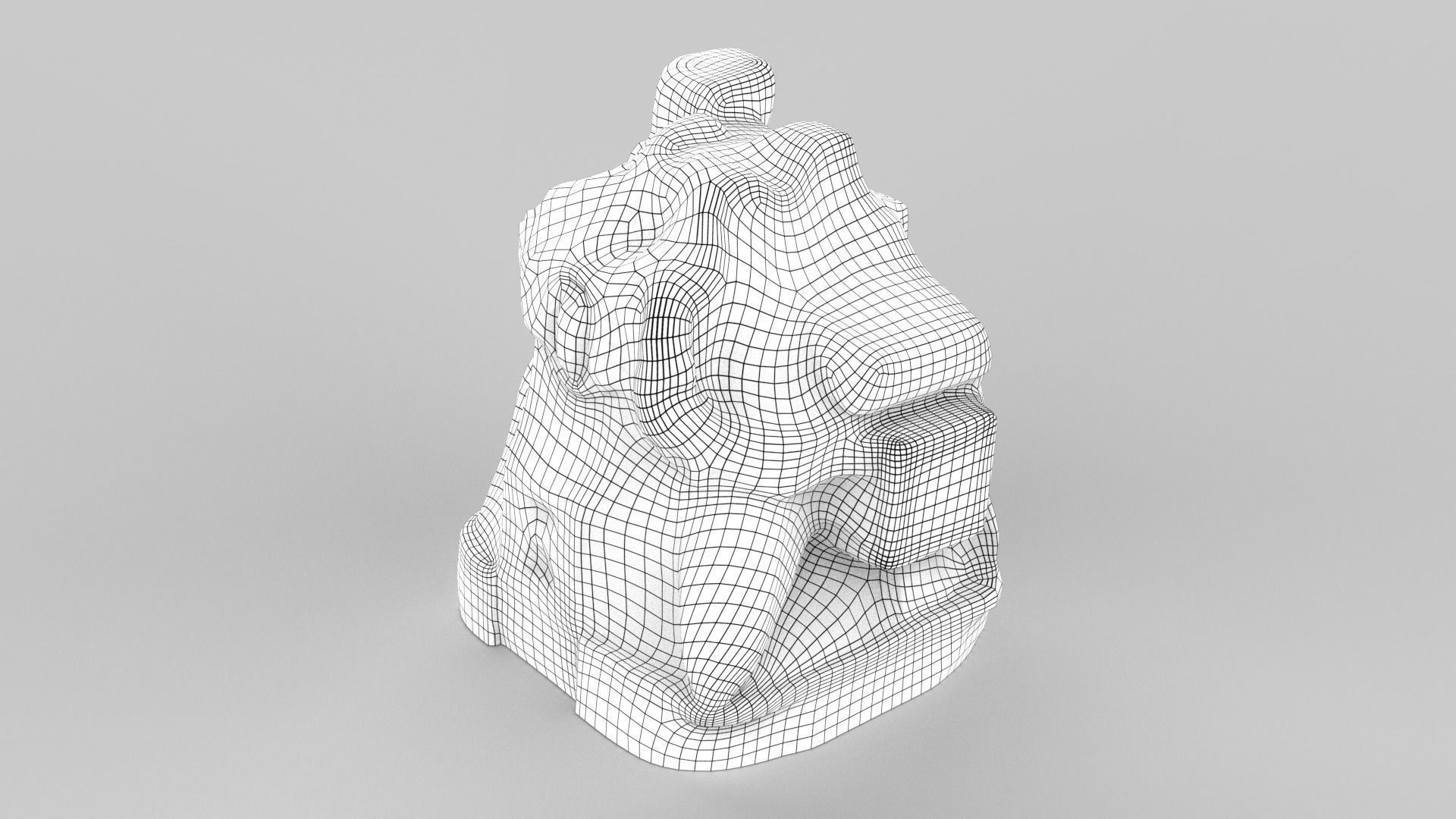 Absract Cube Scan Low-poly 3D model_28