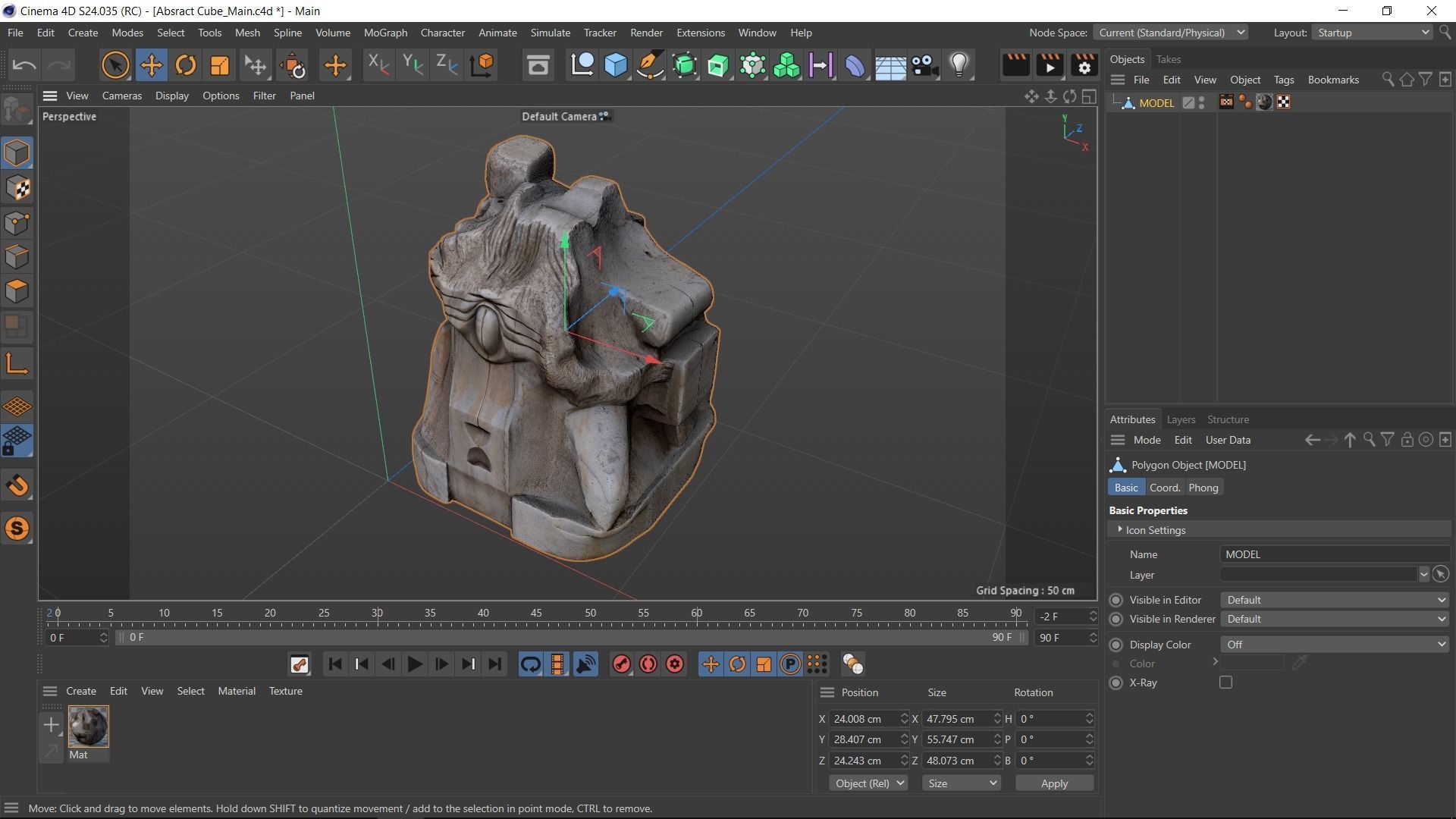 Absract Cube Scan Low-poly 3D model_32