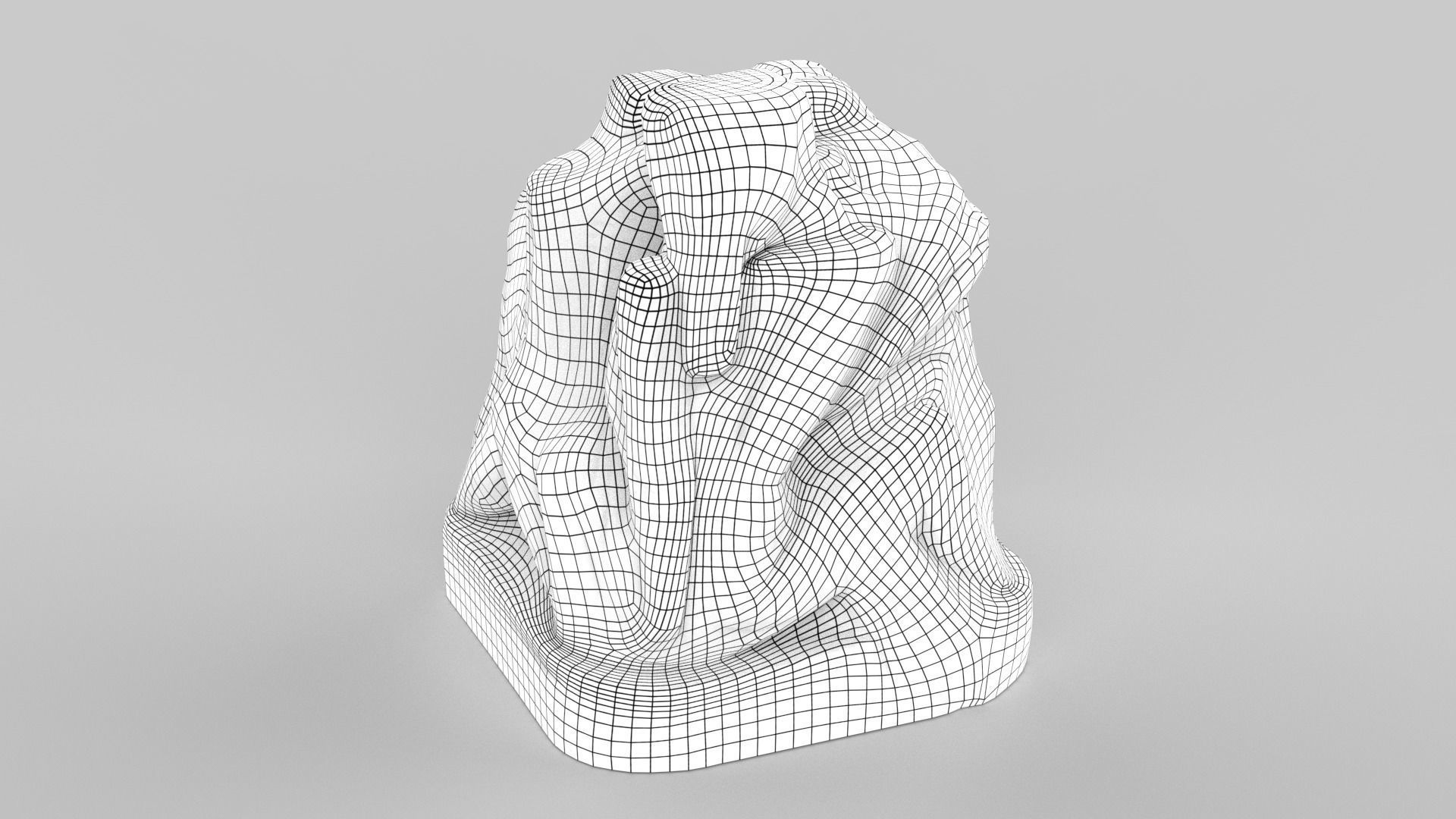 Absract Cube Scan Low-poly 3D model_26