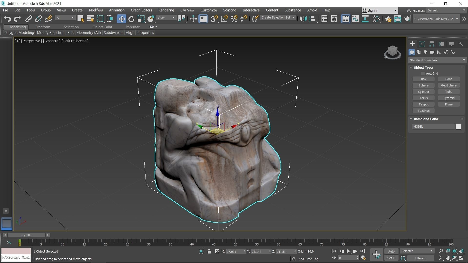 Absract Cube Scan Low-poly 3D model_33