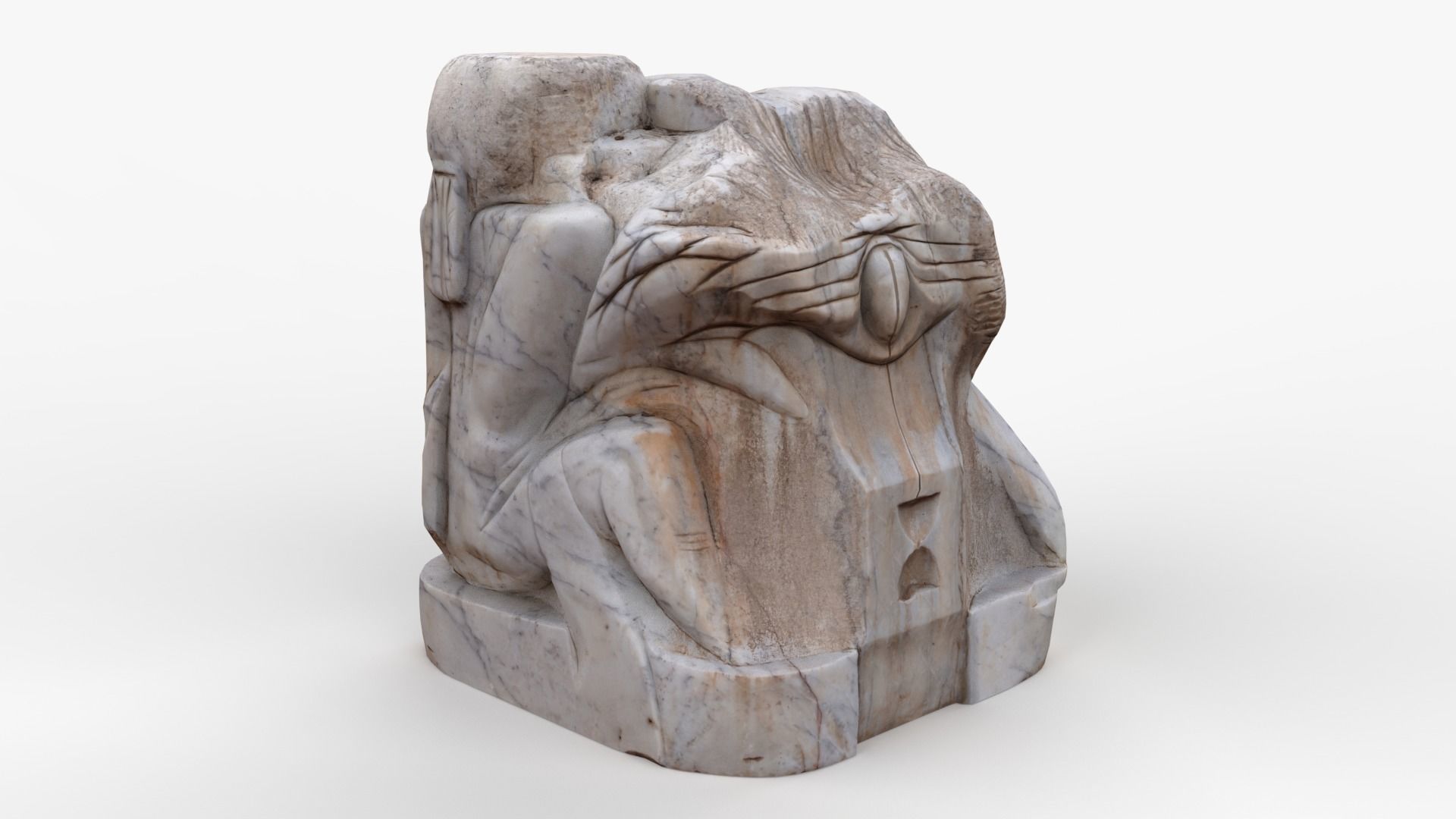 Absract Cube Scan Low-poly 3D model_12