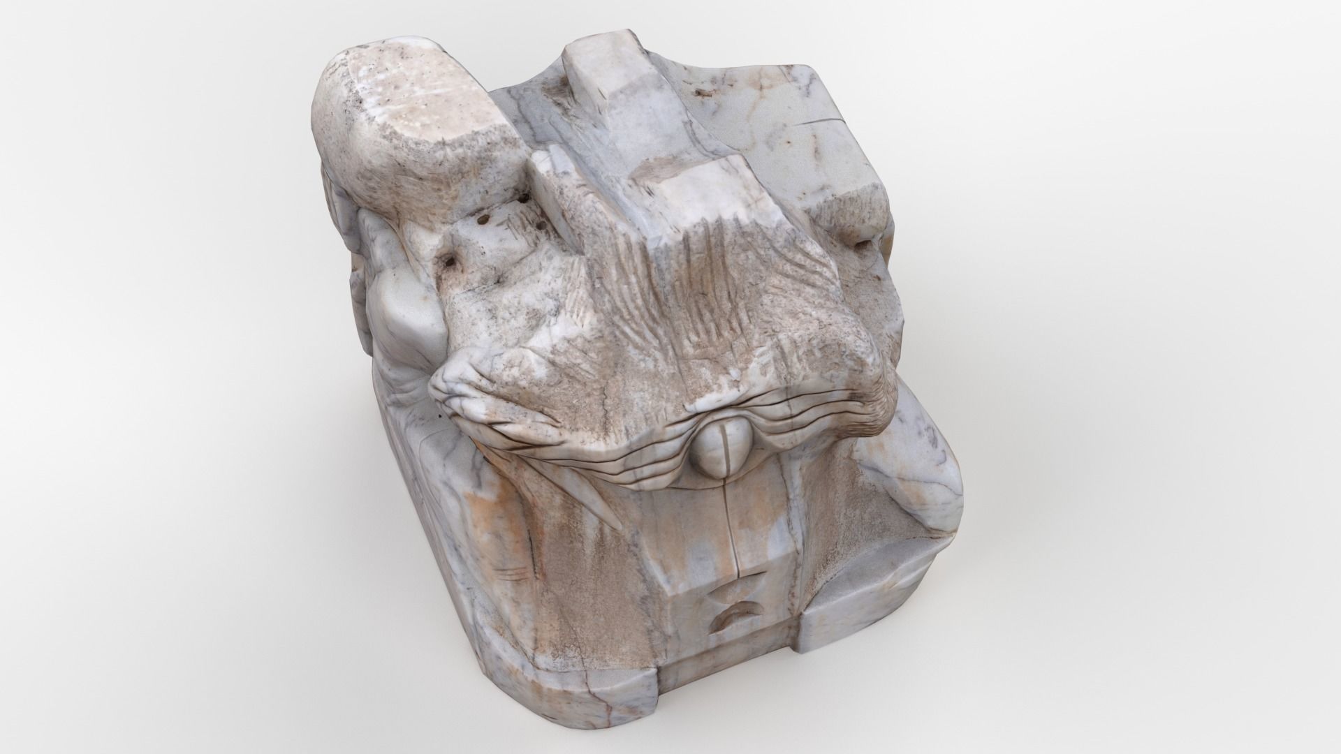 Absract Cube Scan Low-poly 3D model_19