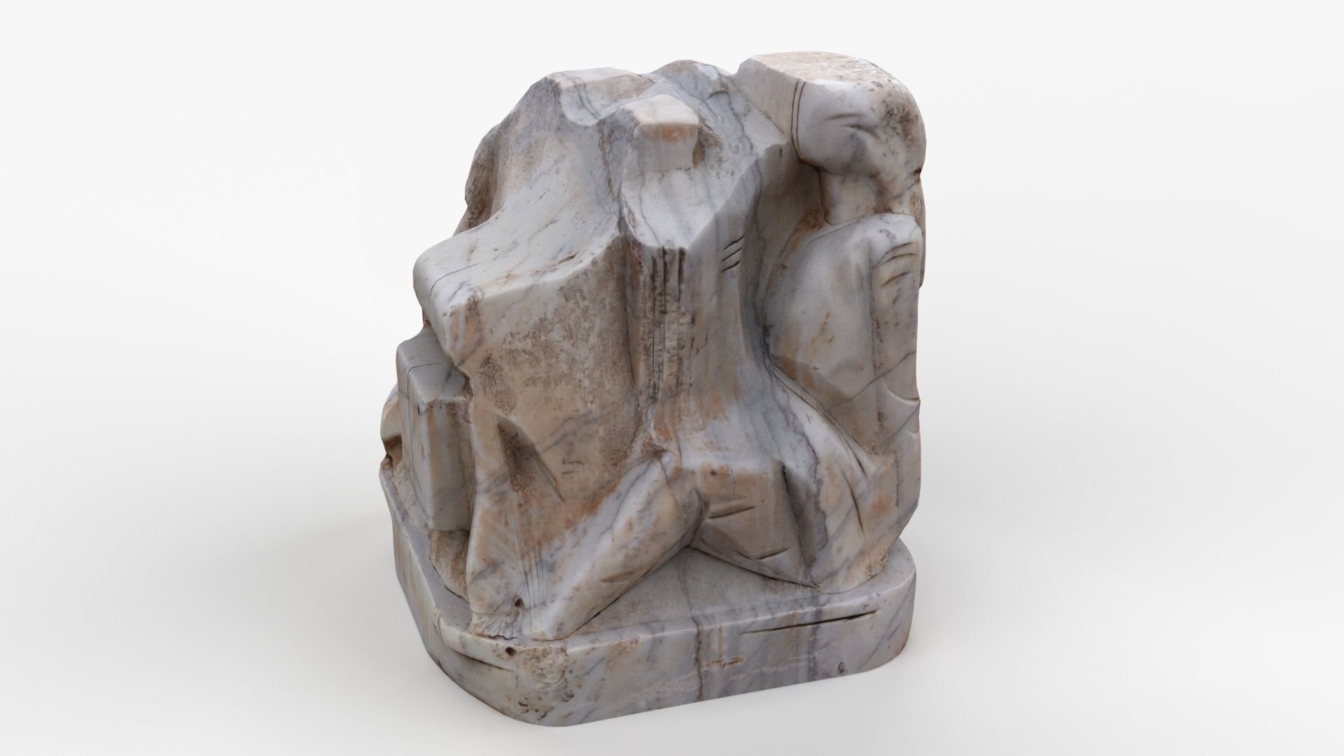 Absract Cube Scan Low-poly 3D model_16